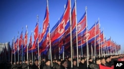 Parade militer Korea Utara di Pyongyang, 25 Februari 2016 (Foto: dok).