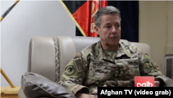 FILE - U.S. General Scott Miller during visit to Afghan eastern province of Nangarhar on Dec 23, 2018. 