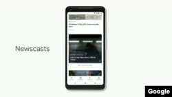 A new Google News app will be getting several new features, including Newscasts, which gives users a preview of a story, and lets them decide where to go from there. (Google)