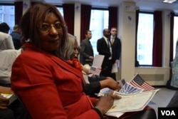 For Antoine, citizenship comes with great responsibility. “When you have citizenship, you have the power to help,” she said. (R Taylor/VOA News)