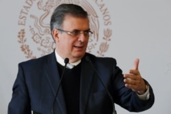 FILE - Mexico's Foreign Minister Marcelo Ebrard speaks in Mexico City, Mexico, Dec. 18, 2018.