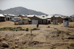 FILE - Eritrean refugee children play within Hitsats refugee camp, during the visit of the Crown Prince of Norway, Haakon Magnus and Crown Princess Mette Marit near Eritrean boarder, Tigrai region, Ethiopia, Nov. 9, 2017.