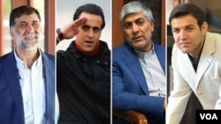 از راست: عزیز خادم - هاشمی - کریمی - آجرلو