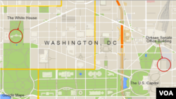 The White House and the Dirksen Senate Office Building in, Washington, DC