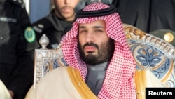 FILE - Saudi Arabia's Crown Prince Mohammed bin Salman attends a graduation ceremony for cadets from the King Faisal Air Academy in Riyadh, Saudi Arabia, Dec. 23, 2018.