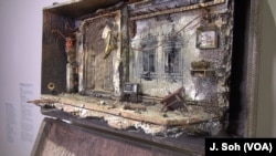 In this suitcase that once belonged to a real refugee, you can see the remnants of life in this home.