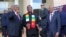 South African President Cyril Ramaphosa, Zimbabwean President Emmerson Mnangagwa, Botswanan President Duma Boko and SADC Executive Secretary Elias Magosi gather before their meeting on the conflict in Democratic Republic of Congo, in Mount Hampden, Zimbabwe, on Jan. 31, 2025.