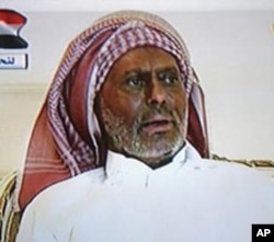 A still image from a video broadcast on Yemen TV shows Yemen's President Ali Abdullah Saleh speaking from an undisclosed location in Saudi Arabia, July 7, 2011
