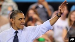 President Barack Obama speaks during a campaign stop, Wednesday, Aug. 22, 2012, in Las Vegas, Nev.