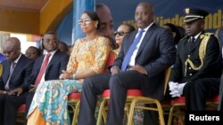 FILE - Democratic Republic of the Congo's President Joseph Kabila and First Lady Marie Olive Lembe attend the anniversary celebrations of Congo's independence from Belgium in Kindu, the capital of Maniema province in the Democratic Republic of Congo, June 30, 2016.