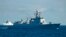 রাশিয়ার প্রতিরক্ষা মন্ত্রণালয়ের সরবরাহ করা ছবিতে দেখা যাচ্ছে, রুশ এবং চীনা যুদ্ধ জাহাজ "ওশেন-২০২৪" মহড়ায় অংশ নিচ্ছে। ফটোঃ ১০ সেপ্টেম্বর, ২০২৪। 