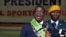 Zimbabwe's President Emmerson Mnangagwa speaks after being sworn in at the presidential inauguration ceremony in the capital Harare, Zimbabwe, Nov. 24, 2017.