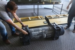 FILE - U.S.-made Javelin anti-tank missiles are displayed in Tripoli, Libya, after being captured from the self-styled Libyan National Army, June 29, 2019.