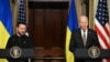 Президент США Джо Байден і президент України Володимир Зеленський проводять спільну прес-конференцію у Вашингтоні 12 грудня 2023 року. Фото Mandel NGAN 