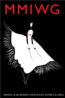 This poster by illustrator Crystal Ashike was designed to draw attention to the plight of missing and murdered indigenous women and girls (Courtesy - MMIWG)