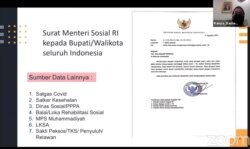 Surat Menteri Sosial RI kepada seluruh bupati dan wali kota yang meminta pengiriman data anak yang kehilangan salah satu atau kedua orang tua akibat COVID-19, Kamis, 12 Agustus 2021. (Foto: Tangkapan Layar)