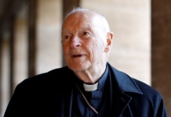 FILE - Cardinal Theodore Edgar McCarrick is seen during an interview with Reuters at the North American College in Rome, Italy, Feb. 14, 2013.