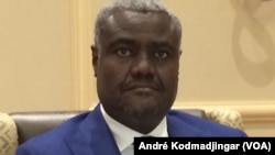 FILE - Moussa Faki Mahamat, the newly elected chairman of the African Union Commission, is shown Oct. 21, 2016. (Andre Kodmadjingar/VOA)