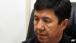 FILE - Kyrgyz Prime Minister Temir Sariyev during an interview in Bishkek, Oct. 7, 2010.