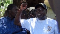 David Dzatsunga, a spokesman for the government workers, told the protesters that there was the need for continued pressure on President Emmerson Mnangagwa’s government to address citizens’ concerns. (Columbus S. Mavhunga/VOA)