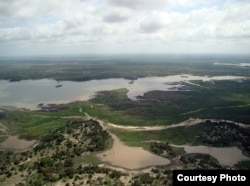 Aerial view of the Selous Game Reserve, Tanzania. (Wikimedia)