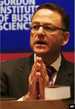 Veteran South African liberal politician, Tony Leon, giving a speech in the United States recently