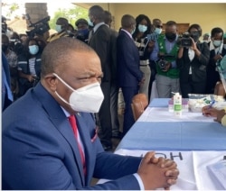 Vice President and health minister Constantino Chiwenga, seen in this Feb. 2021 file photo, says complacency had resulted in a recent spike in cases of the coronavirus responsible for the COVID-19 disease. (Columbus Mavhunga/VOA)