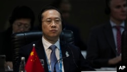 រូបឯកសារ៖ អនុរដ្ឋមន្ត្រីការបរទេសចិនលោក Ma Zhaoxu ចូលរួម​កិច្ចប្រជុំកំពូល G20 នៅ​ទីក្រុង Rio de Janeiro ប្រទេស​ប្រេស៊ីល កាលពីថ្ងៃទី២១ ខែកុម្ភៈ ឆ្នាំ២០២៤។ 