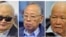 Former Khmer Rouge leadership from left: Nuon Chea, Ieng Sary, and Khieu Samphan, at trial, Phnom Penh, Nov. 21, 2011.