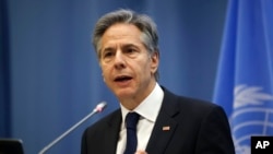 រដ្ឋមន្ត្រី​ការបរទេស​អាមេរិក​លោក Anthony Blinken ថ្លែង​សុន្ទរកថា​នៅ​ប្រទេស​អូទ្រីស ថ្ងៃទី ១៥ ខែមីនា ឆ្នាំ២០២៤។