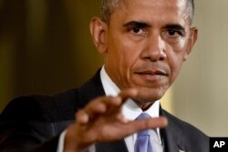 President Barack Obama answers questions about the Iran nuclear deal during a news conference in the East Room of the White House in Washington, July 15, 2015.