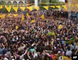 Peace and Democracy party's first campaign for Turkey's election in Diyarbakir, 14 May 2011