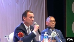 国会及行政当局中国委员会成员、纽约民主党众议员思沃西（美国之音方冰拍摄）