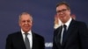 Ruski ministar spoljnih poslova Sergej Lavrov i predsednik Srbije Aleksandar Vučić u Beogradu, 10. oktobra 2021.