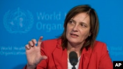 FILE - Marie-Paule Kieny, Director of the Initiative for Vaccine Research of the World Health Organization (WHO).