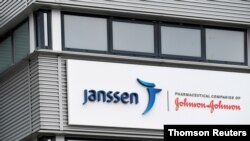 FILE PHOTO: Exterior of Johnson and Johnson's subsidiary Janssen Vaccines in Leiden