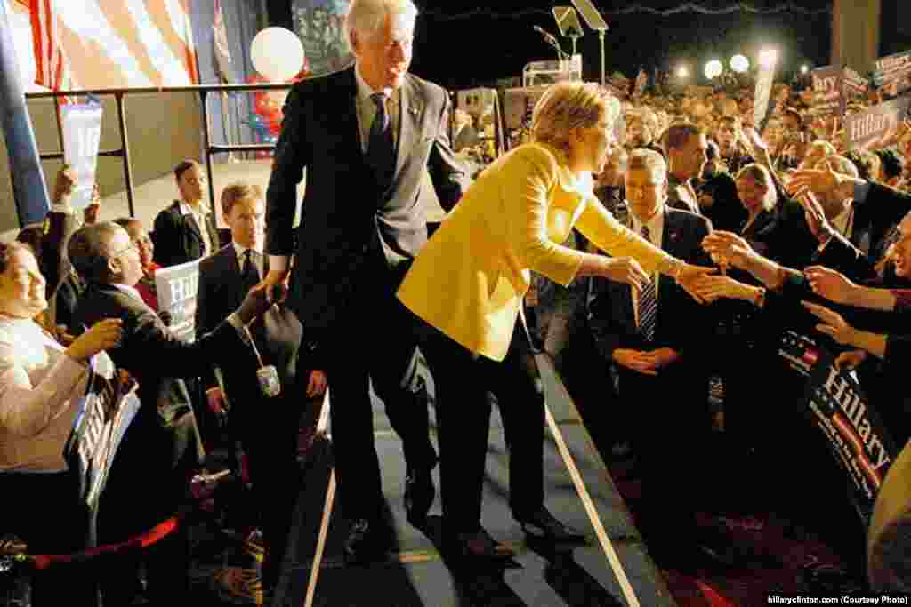 In 2000, Hillary became the first woman to serve as U.S. senator from New York. In 2006, she was re-elected to the U.S. Senate with 67 percent of the vote. (hillaryclinton.com)