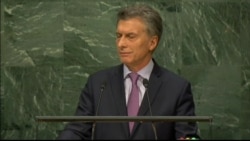Argentina President Mauricio Macri addresses the global refugee crisis at UNGA