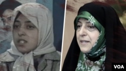 معصومه ابتکار در زمان گروگانگیری و در حال حاضر