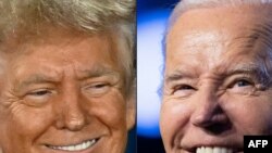 Republikanski predsednički kandidat Donald Tramp i predsednik SAD Džo Bajden. (Foto: AFP/Patrick T. Fallon, Saul Loeb)