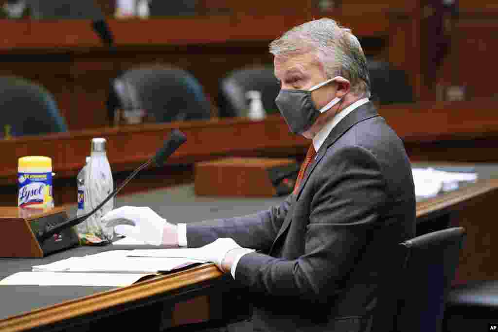 Richard Bright, former director of the Biomedical Advanced Research and Development Authority, arrives for a House Energy and Commerce Subcommittee on health hearing to discuss protecting scientific integrity in response to the coronavirus outbreak, on Capitol Hill in Washington, D.C.