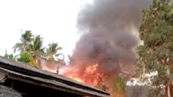 စစ်တပ်လေကြောင်းတိုက်ခိုက်မှု ကျောက်ဖြူနဲ့ စစ်တွေမှာ အိမ်တွေမီးလောင်