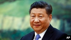 Chinese President Xi Jinping meets Britain's Prince Andrew at the Great Hall of the People in Beijing.