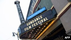FILE - The Egyptian Theatre in Main Street is seen during the Sundance Film Festival, in Park City, Utah, January 23, 2016.