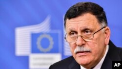 Le Premier ministre libyen, Fayez al-Sarraj.(AP Photo/Geert Vanden Wijngaert)