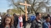 Cardinal Blase Cupich of the Roman Catholic Archdiocese of Chicago leads a prayer walk for peace through the Englewood neighborhood, which is regularly the scene of gun violence, Chicago's South Side, April 14, 2017. 