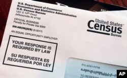 This March 23, 2018, photo shows an envelope containing a 2018 census test letter mailed to a resident in Providence, R.I. The nation's only test run of the 2020 Census is in Rhode Island, and it's drawing concerns from community leaders, good-government groups and others about how it's being run.
