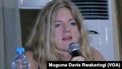 The United Nations' Special Representative for the Republic of South Sudan, Hilde Johnson, speaks at the Voice of America town hall meeting in Juba on Thursday, March 28, 2013.