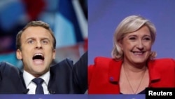 លោក Macron និង​លោកស្រី Le Pen បេក្ខជនប្រធានាធិបតី​បារាំង។