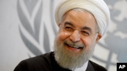 Presiden Iran Hassan Rouhani saat menghadiri Sidang Majelis Umum PBB di New York, 26 September 2015 (Foto: dok).